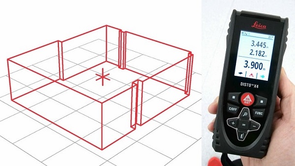 kỹ thuật đo mặt bằng bằng thước laser